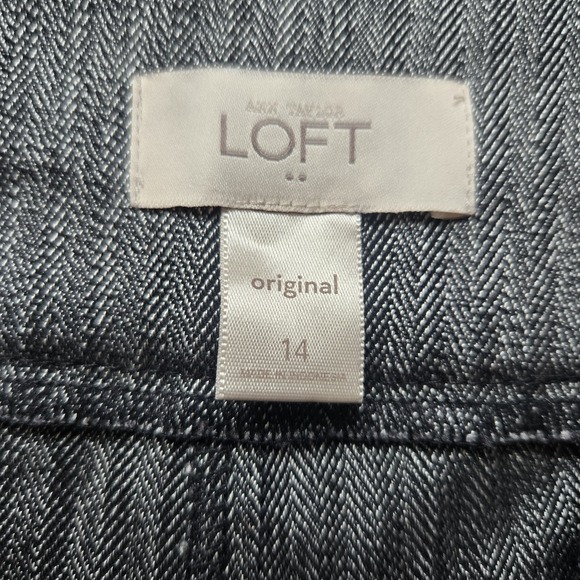 Ann Taylor LOFT Gray Original Fit‎ Women's stretch Pants Size 14 Wide leg - Picture 7 of 13